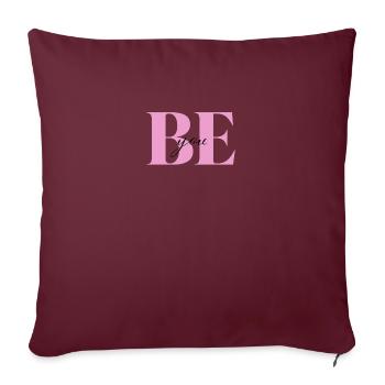 Soyez vous-même - Housse de coussin décorative 45 x 45 cm - bordeaux - Devant