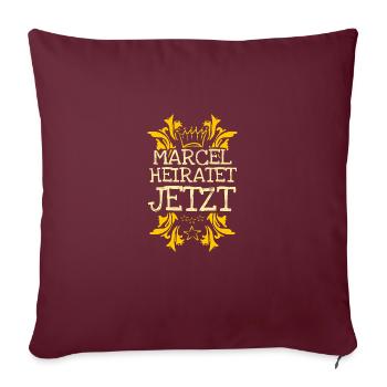 Bachelor Marcel - Sofakissenbezug 45 x 45 cm - Burgunderrot - Vorne