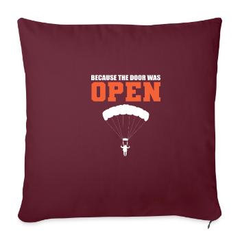La porte était un poison de parapente ouvert - Housse de coussin décorative 45 x 45 cm - bordeaux - Devant