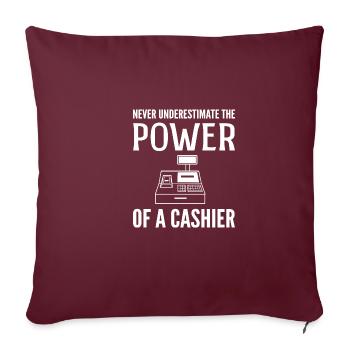Autorisation du don de comptable caissier - Housse de coussin décorative 45 x 45 cm - bordeaux - Devant