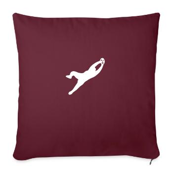Football gardien de but Soccer - Housse de coussin décorative 45 x 45 cm - bordeaux - Devant