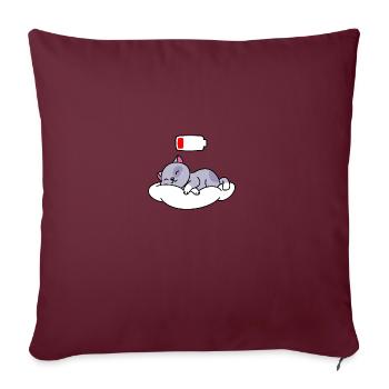 Cat Sleeping Cute - Sofa pillowcase 17,3'' x 17,3'' (45 x 45 cm) - burgundy - Front