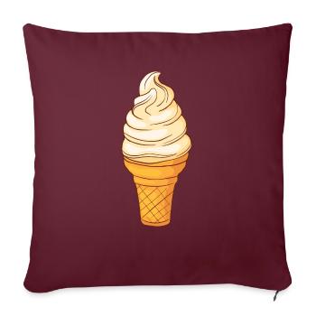 Glace molle Glace Glace Glace Glace de glace - Housse de coussin décorative 45 x 45 cm - bordeaux - Devant
