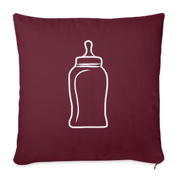 Bébé cadeau de bébé grossesse - Housse de coussin décorative 45 x 45 cm - bordeaux - Devant
