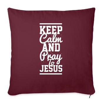 Proverbes chrétiens - Housse de coussin décorative 45 x 45 cm - bordeaux - Devant