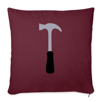 marteau - Housse de coussin décorative 45 x 45 cm - bordeaux - Devant
