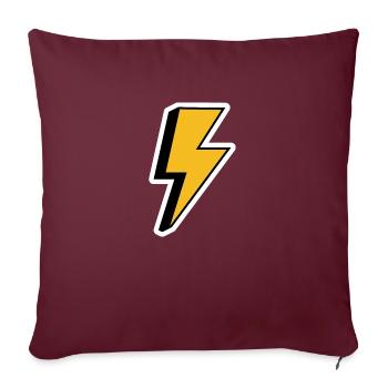 Retro-Blitz - Sofakissenbezug 45 x 45 cm - Burgunderrot - Vorne