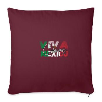 Lustiges Zitat Viva Mexico Cabrone - mexikanische - Sofakissenbezug 45 x 45 cm - Burgunderrot - Vorne