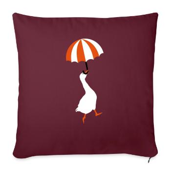 Parapluie d'oie volante - Housse de coussin décorative 45 x 45 cm - bordeaux - Devant