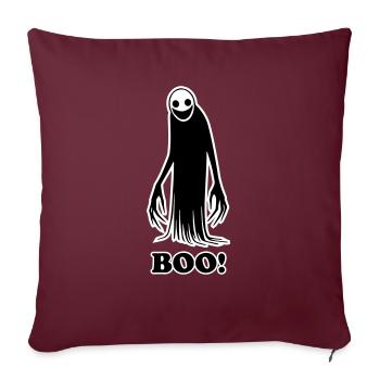 Illustration de figure d’ombre effrayante - Bouh ! Concevoir - Housse de coussin décorative 45 x 45 cm - bordeaux - Devant