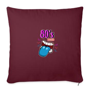 Cadeau symbole des années 80 pour toujours des années 80 - Housse de coussin décorative 45 x 45 cm - bordeaux - Devant