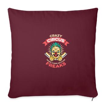 Clowns fous Clowns Cadeau - Housse de coussin décorative 45 x 45 cm - bordeaux - Devant