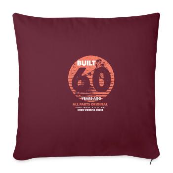 Gebaut vor 60 Jahren Vintage Quote Musikliebhaber - Sofakissenbezug 45 x 45 cm - Burgunderrot - Vorne