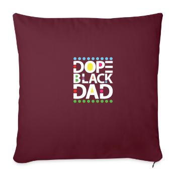 Funny Dad Vathers Day Dad Schwarzer Vater Schwarze - Sofakissenbezug 45 x 45 cm - Burgunderrot - Vorne