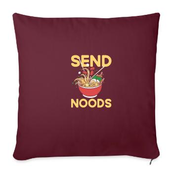 Envoyer un devis amusant Nouilles Ramen Nouilles Baseball - Housse de coussin décorative 45 x 45 cm - bordeaux - Devant