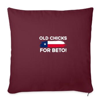 Design pour les amoureux Beto Flag Vintage Old Chick - Housse de coussin décorative 45 x 45 cm - bordeaux - Devant