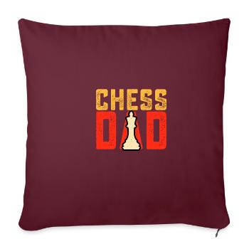 Drôle de citation papa d’échecs drôle proverbe - Housse de coussin décorative 45 x 45 cm - bordeaux - Devant