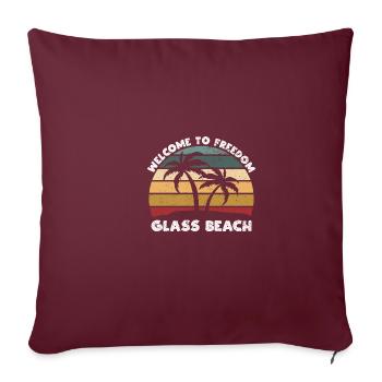 Glass Beach Bienvenue à l’été Hawaii Tropical - Housse de coussin décorative 45 x 45 cm - bordeaux - Devant