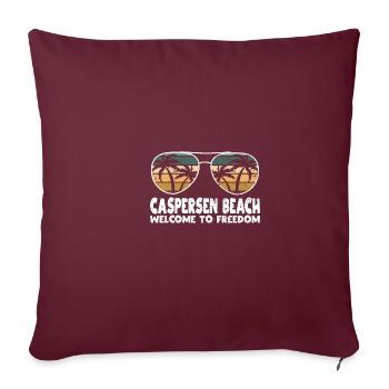 Caspersen Beach Bienvenue à Freedom Holiday Jump - Housse de coussin décorative 45 x 45 cm - bordeaux - Devant