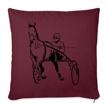 Le Trotteur - Housse de coussin décorative 45 x 45 cm - bordeaux - Devant