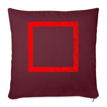 Cadre / Rouge - Housse de coussin décorative 45 x 45 cm - bordeaux - Devant