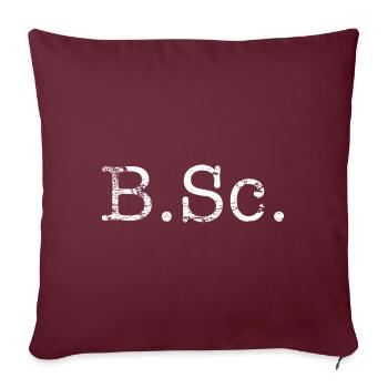 Baccalauréat ès sciences - Housse de coussin décorative 45 x 45 cm - bordeaux - Devant
