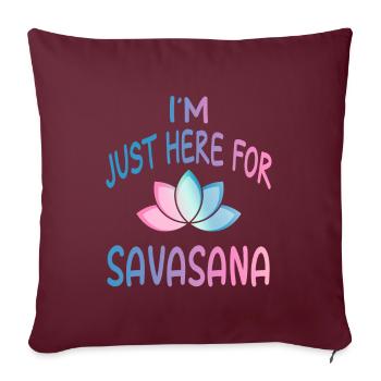 Yoga savasana - Housse de coussin décorative 45 x 45 cm - bordeaux - Devant