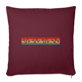 Synthesizer Audio Forme d’onde Synth Rave Analog - Housse de coussin décorative 45 x 45 cm - bordeaux - Devant