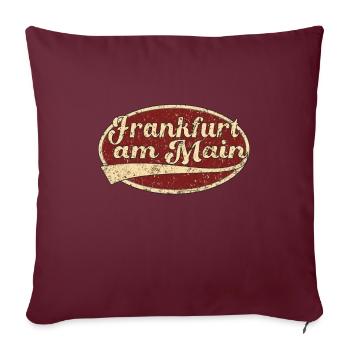 Frankfurt am main Retro Tshirt Geschenk - Sofakissenbezug 45 x 45 cm - Burgunderrot - Vorne