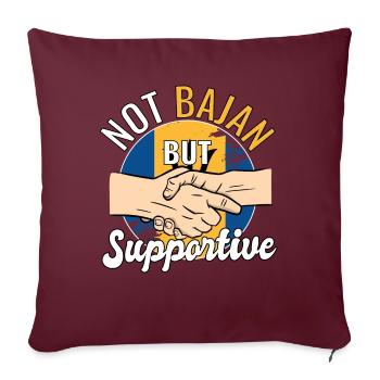 Pas Bajan mais un touriste de voyage de pays de soutien - Housse de coussin décorative 45 x 45 cm - bordeaux - Devant