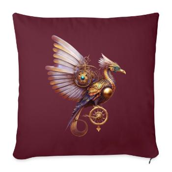 Série Steampunk: The Steambird 2 - Housse de coussin décorative 45 x 45 cm - bordeaux - Devant