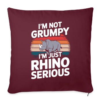 Rhinocéros Rhinocéros - Housse de coussin décorative 45 x 45 cm - bordeaux - Devant