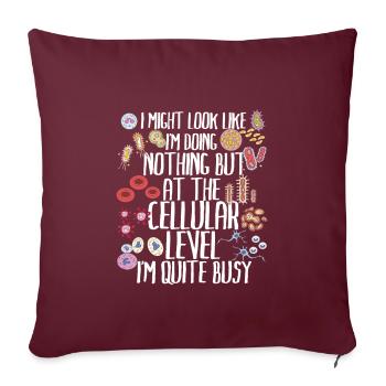 Funny Biology Biology Teacher Gift Idea - Sofakissenbezug 45 x 45 cm - Burgunderrot - Vorne