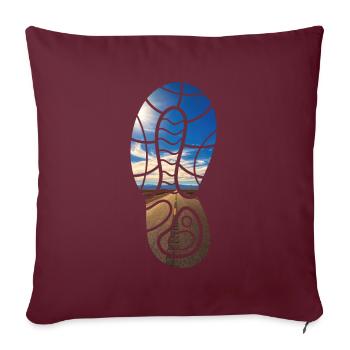 Running jogging running running fitness fitness - Housse de coussin décorative 45 x 45 cm - bordeaux - Devant