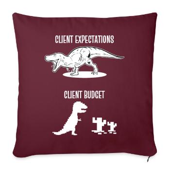 Designer graphiste graphiste designer artiste - Housse de coussin décorative 45 x 45 cm - bordeaux - Devant