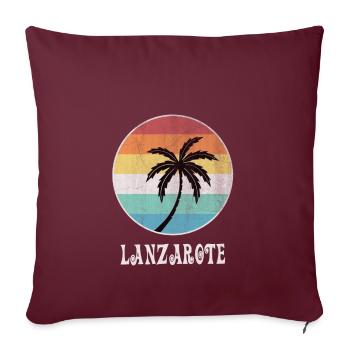 Lanzarote - Housse de coussin décorative 45 x 45 cm - bordeaux - Devant