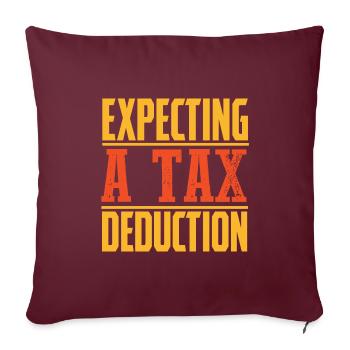 J'attends une baisse d'impôt! - Housse de coussin décorative 45 x 45 cm - bordeaux - Devant