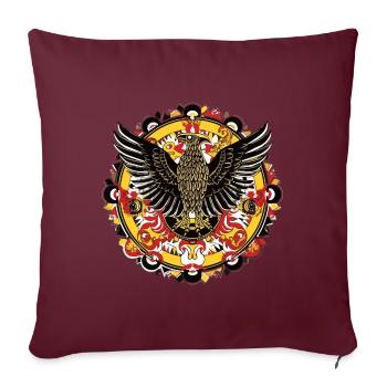 Aigle Allemand - Housse de coussin décorative 45 x 45 cm - bordeaux - Devant