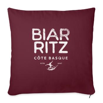 biarritz cote basque - Housse de coussin décorative 45 x 45 cm - bordeaux - Devant