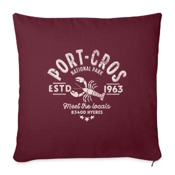 Port Cros Local lobsters - Sofa pillowcase 17,3'' x 17,3'' (45 x 45 cm) - burgundy - Front