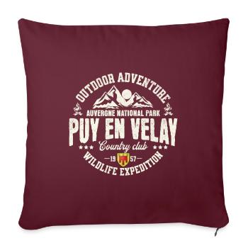 Le Puy en Velay outdoor Auvergne - Housse de coussin décorative 45 x 45 cm - bordeaux - Devant