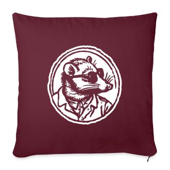 Taupe - Housse de coussin décorative 45 x 45 cm - bordeaux - Devant