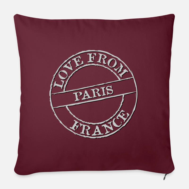 Paris - Sofa pillowcase 17,3'' x 17,3'' (45 x 45 cm) - burgundy