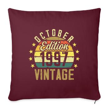 Les légendes sont nées en Octobre 1997 - 1997 - Housse de coussin décorative 45 x 45 cm - bordeaux - Devant