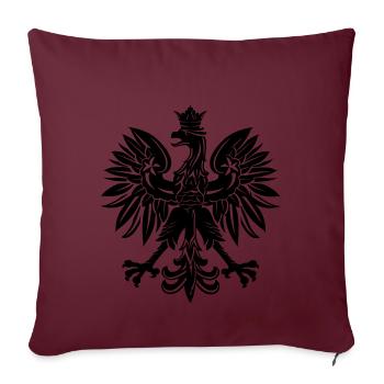 Polska Pologne armoiries aigle - Housse de coussin décorative 45 x 45 cm - bordeaux - Devant