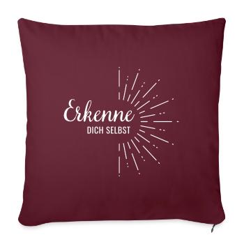 Connaissez-vous - Housse de coussin décorative 45 x 45 cm - bordeaux - Devant