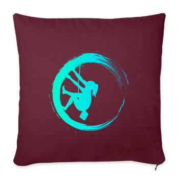 Klettern Bouldern - Sofakissenbezug 45 x 45 cm - Burgunderrot - Vorne