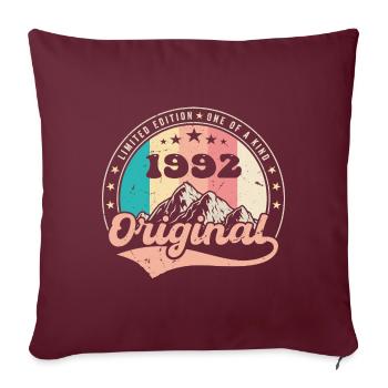 Cadeau Anniversaire 1992 Femme | Né en 1992 - Housse de coussin décorative 45 x 45 cm - bordeaux - Devant
