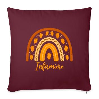 Elue meilleure infirmière | Idée Cadeau infirmière - Housse de coussin décorative 45 x 45 cm - bordeaux - Devant