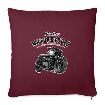Modern Classic // Custom // Motorrad - Sofakissenbezug 45 x 45 cm - Burgunderrot - Vorne